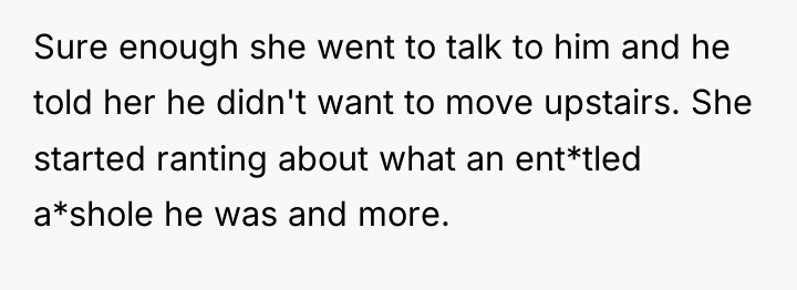 Sure enough she went to talk to him and he...