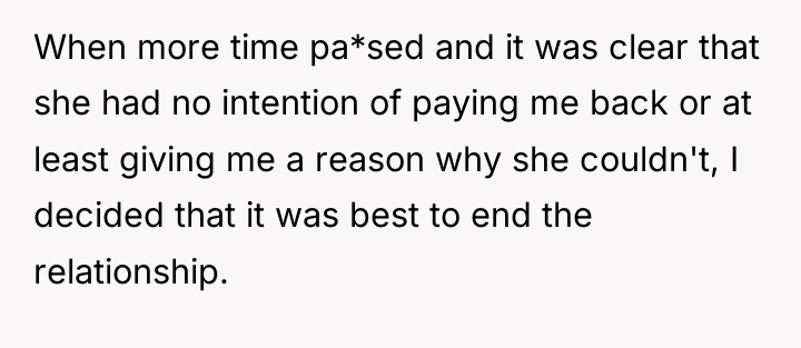 When more time pa*sed and it was clear that she...