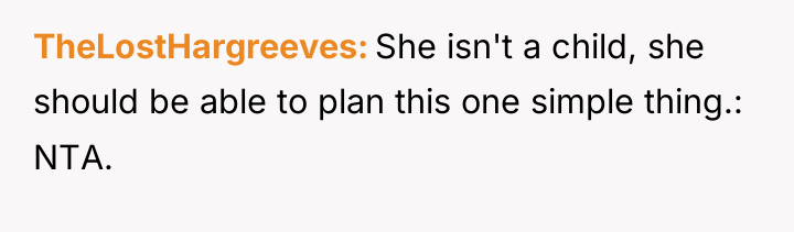 TheLostHargreeves She isn't a child, she should be able to...