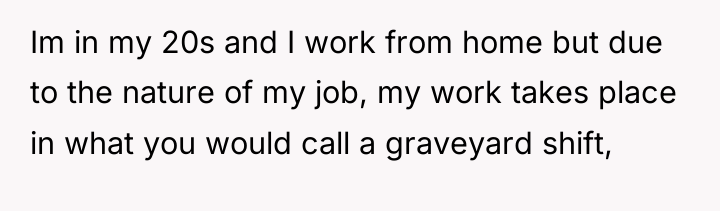 Im in my 20s and I work from home but...