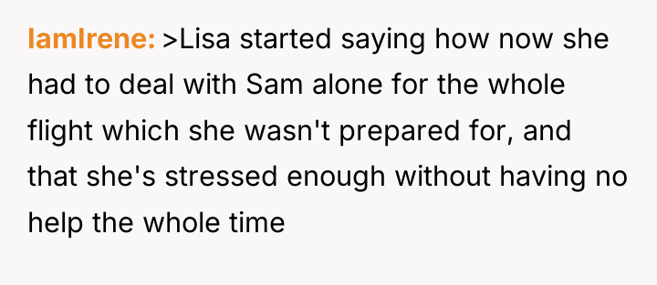 IamIrene >Lisa started saying how now she had to deal...