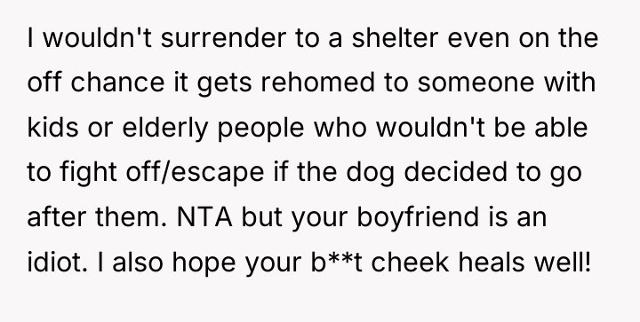 I wouldn't surrender to a shelter even on the off...