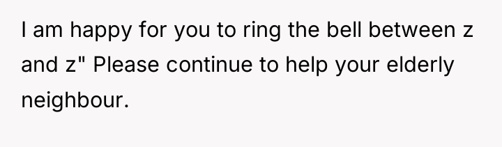 I am happy for you to ring the bell between...