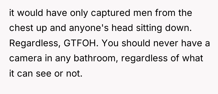 it would have only captured men from the chest up...