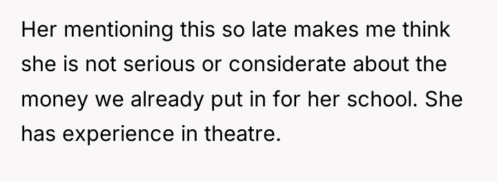 Her mentioning this so late makes me think she is...