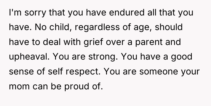 I'm sorry that you have endured all that you have....