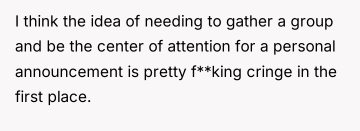 I think the idea of needing to gather a group...