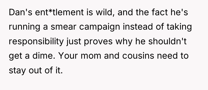 Dan's ent*tlement is wild, and the fact he's running a...