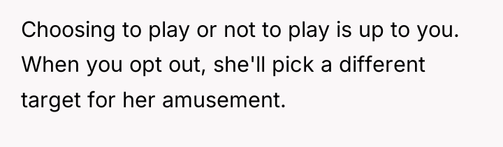 Choosing to play or not to play is up to...