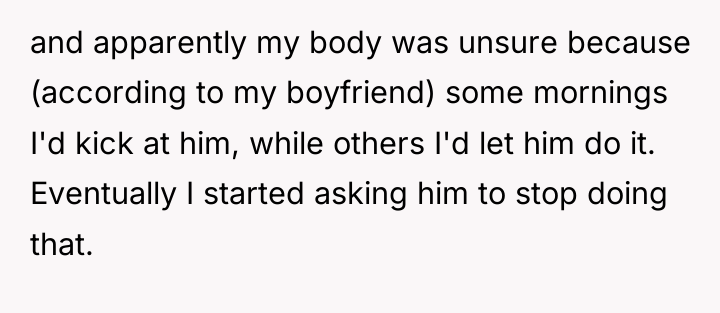 and apparently my body was unsure because (according to my...