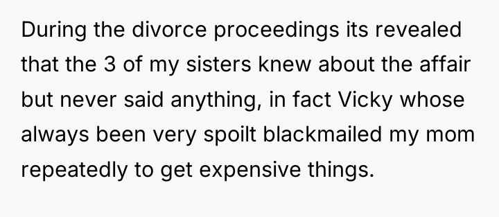 During the divorce proceedings its revealed that the 3 of...