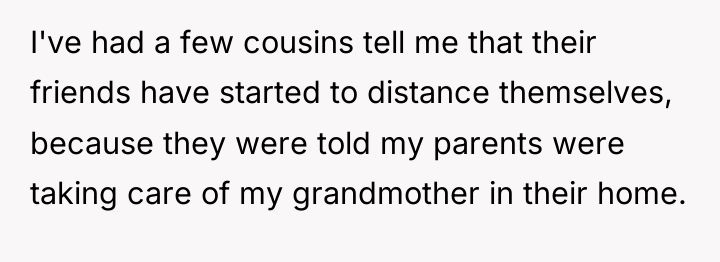 I've had a few cousins tell me that their friends...