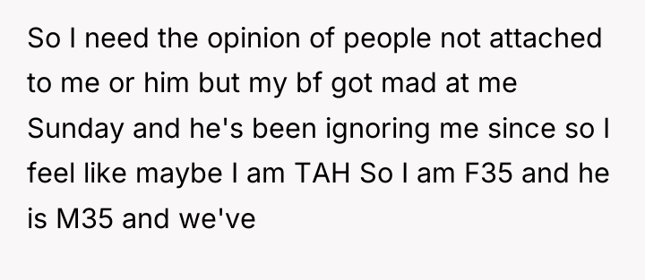So I need the opinion of people not attached to...