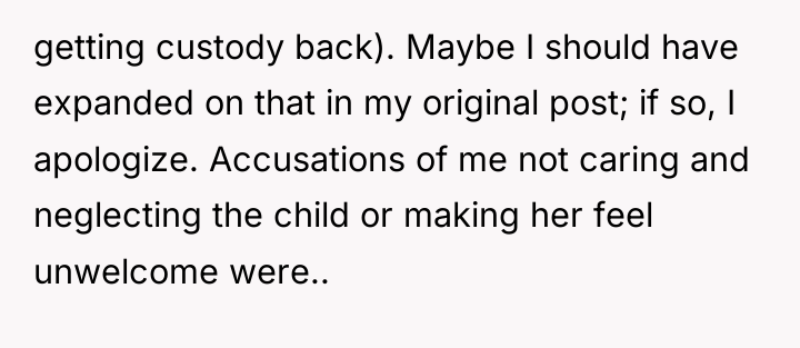 getting custody back). Maybe I should have expanded on that...