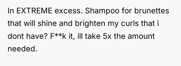 In EXTREME excess. Shampoo for brunettes that will shine and...
