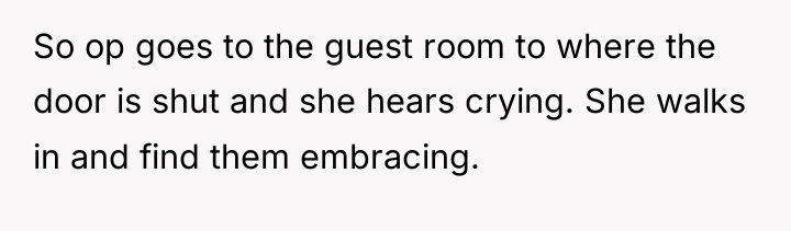 So op goes to the guest room to where the...