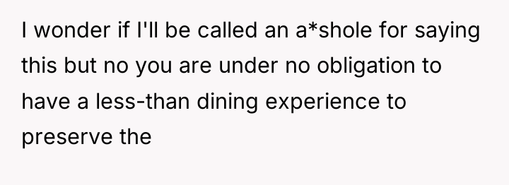 I wonder if I'll be called an a*shole for saying...