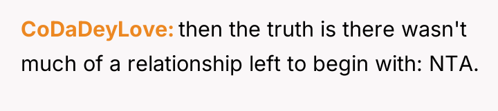 CoDaDeyLove then the truth is there wasn't much of a...