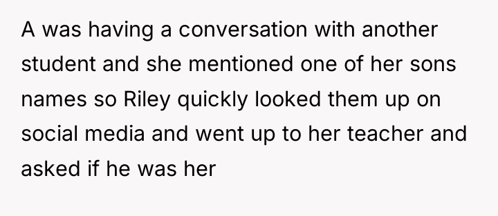 A was having a conversation with another student and she...