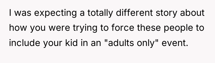 I was expecting a totally different story about how you...