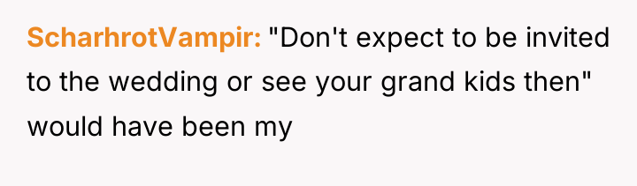 ScharhrotVampir "Don't expect to be invited to the wedding or...