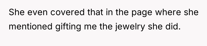 She even covered that in the page where she mentioned...
