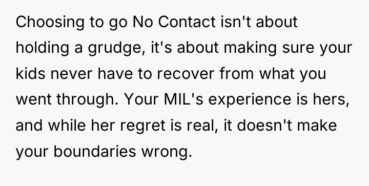 Choosing to go No Contact isn't about holding a grudge,...
