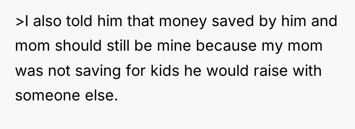 >I also told him that money saved by him and...