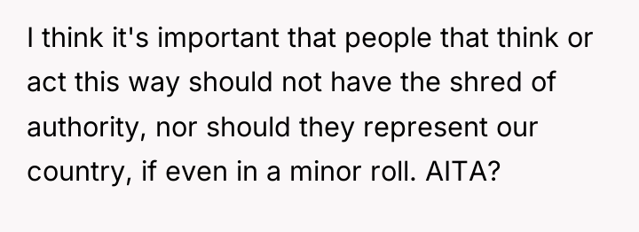 I think it's important that people that think or act...