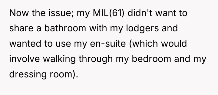 Now the issue; my MIL(61) didn't want to share a...