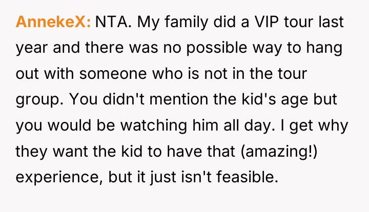 AnnekeX NTA. My family did a VIP tour last year...