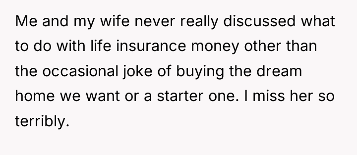 Me and my wife never really discussed what to do...