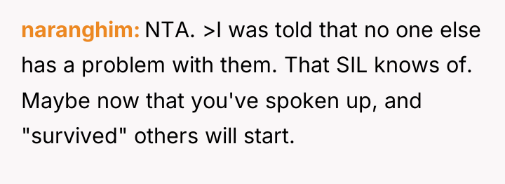 naranghim NTA. >I was told that no one else has...