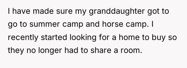 I have made sure my granddaughter got to go to...