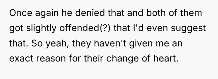 Once again he denied that and both of them got...