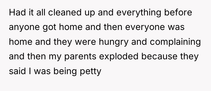 Had it all cleaned up and everything before anyone got...