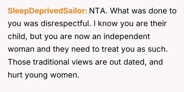 SleepDeprivedSailor NTA. What was done to you was disrespectful. I...