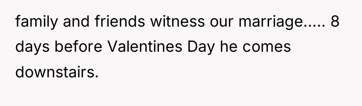 family and friends witness our marriage..... 8 days before Valentines...