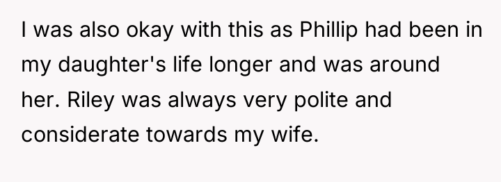 I was also okay with this as Phillip had been...