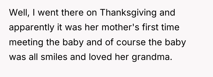 Well, I went there on Thanksgiving and apparently it was...