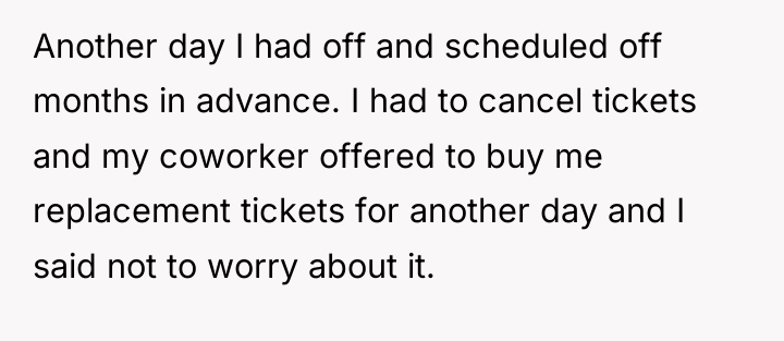 Another day I had off and scheduled off months in...