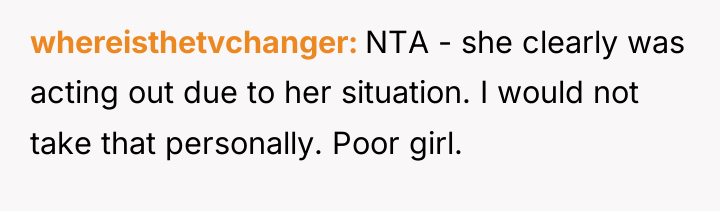 whereisthetvchanger NTA - she clearly was acting out due to...
