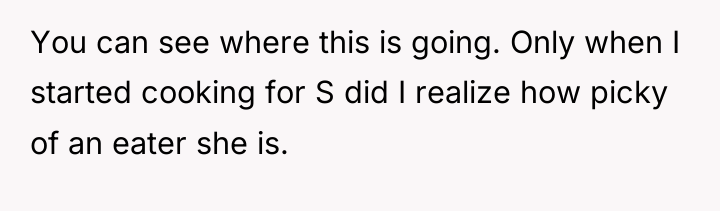 You can see where this is going. Only when I...