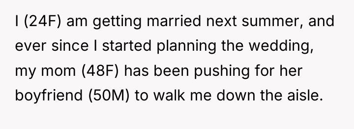 I (24F) am getting married next summer, and ever since...