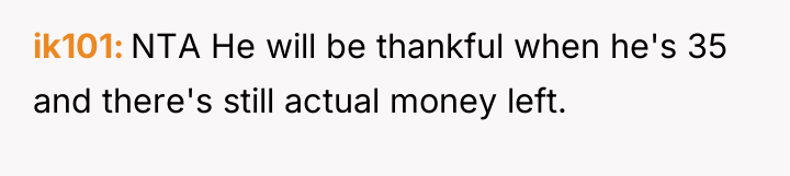 ik101 NTA He will be thankful when he's 35 and...