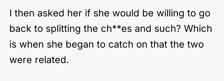 I then asked her if she would be willing to...