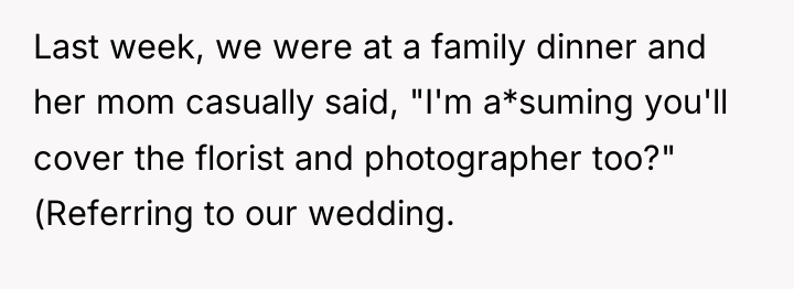 Last week, we were at a family dinner and her...