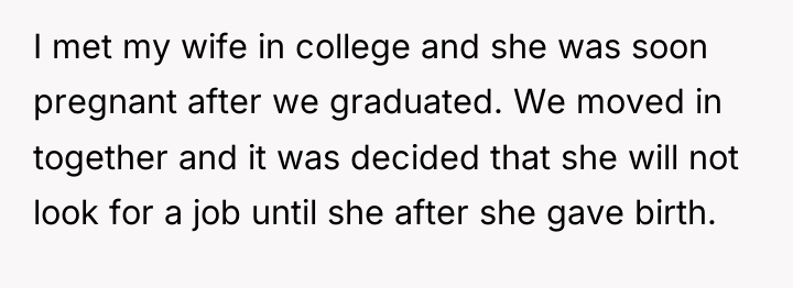 I met my wife in college and she was soon...