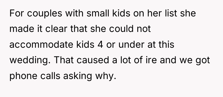 For couples with small kids on her list she made...