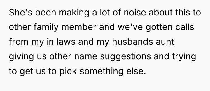 She's been making a lot of noise about this to...